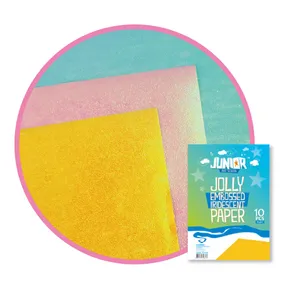 Dekorpapier A4 gelb geprägt perlmutt 60g, Set a 10 Stück